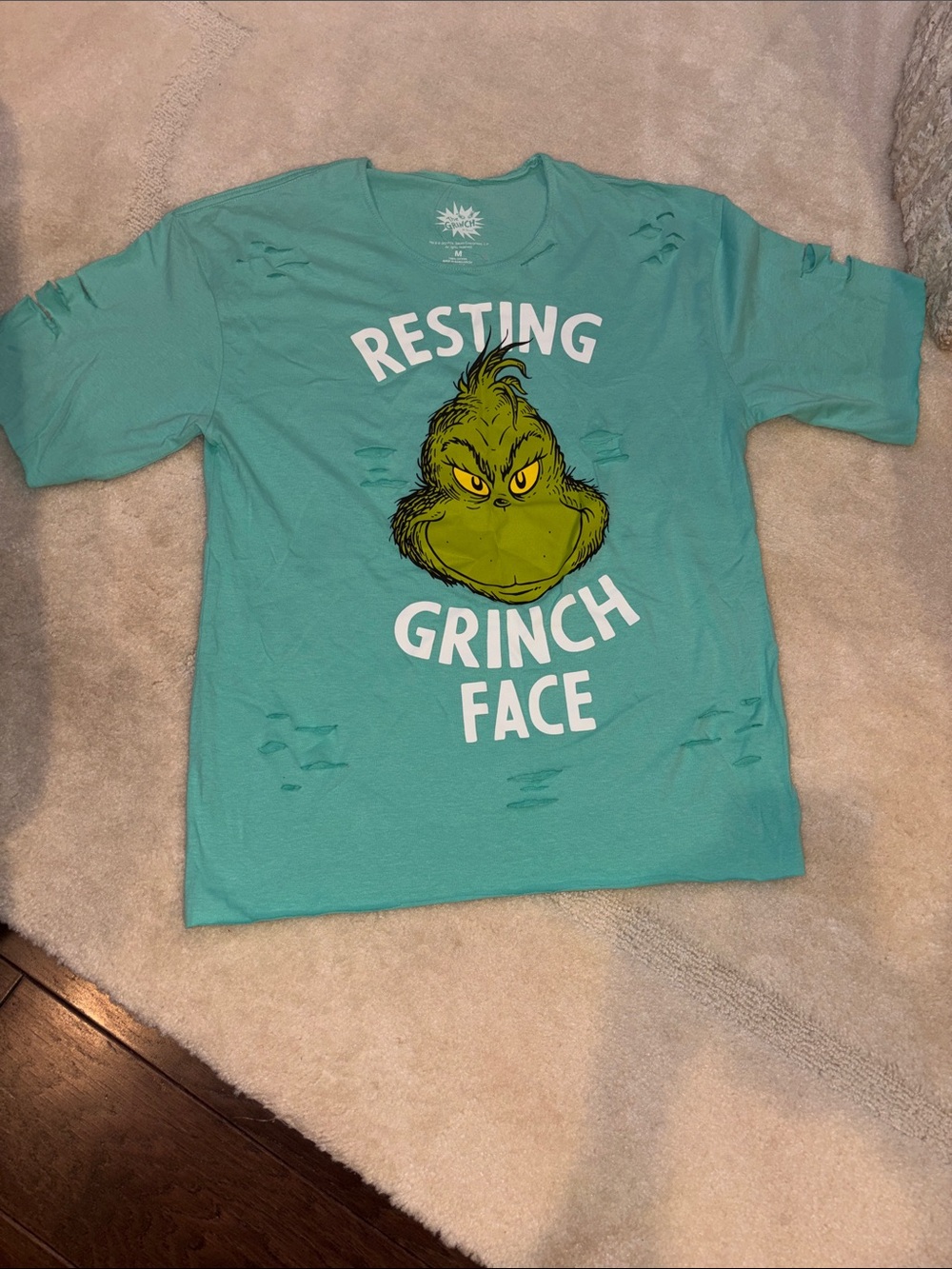 Turquoise Grinch Graphic Short Sleeve Tee